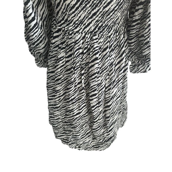 FAITHFULL THE BRAND Zebra Print Smocked Empire Waist Dress Size US 6 - Picture 8 of 9